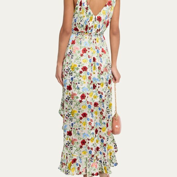 Alice + Olivia Floral High-Low Midi Dress - Picture 3 of 7